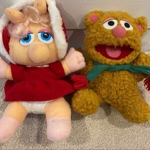 Vintage Miss Piggy and Fozzie Plush